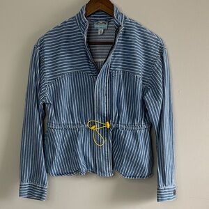 Future Collective Striped Cropped Jacket Cinched Waist XS